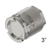 Non-drip petrol truck fitting - Tank unit, G-thread, Stainless steel